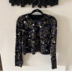 Thief & Bandit Long-Sleeved Cropped Katie Tee in Wild Rose